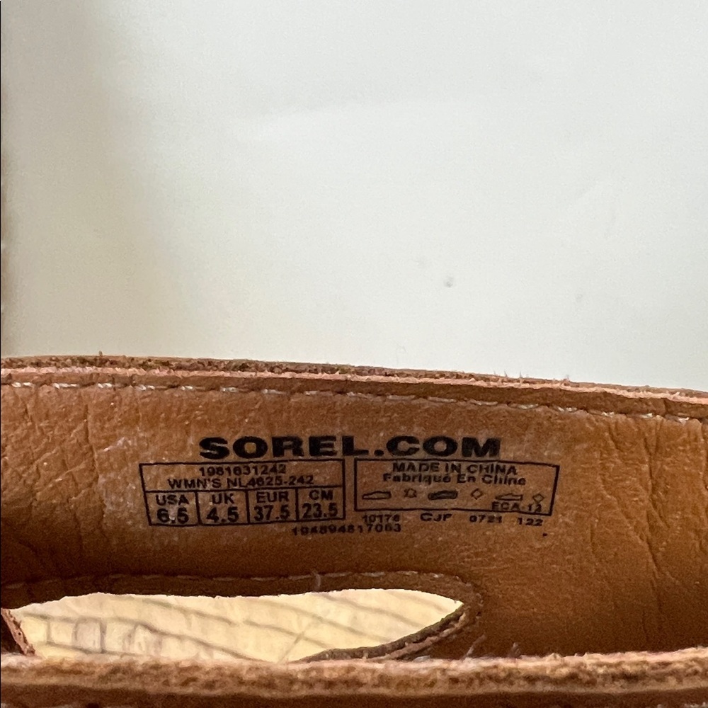 Sorel Tan Wedge Sandals - Picture 10 of 14